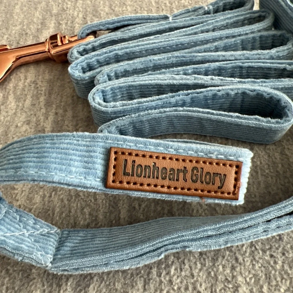 Lionheart Glory Dog‎ Leash Blue Cotton Durable Lightweight Unisex Training New